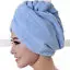 Новейшая микрофибра после душа для сушки волос, обертывание для женщин, девушек, Дамское полотенце, быстросохнущая шапка для волос, шапка-тюрбан, повязка на голову, купальные инструменты - Цвет: Небесно-голубой