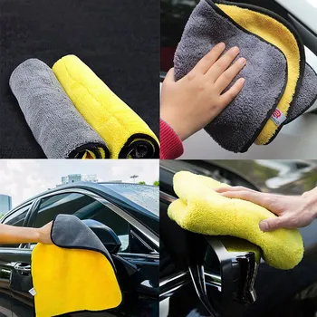 

Car Wash Microfiber Towel Cloth Coral Velvet Glass Detailing Auto Window Cleaning Wipe Water Absorption Accessories