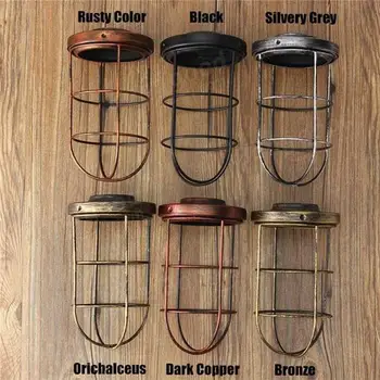 

Bulb Cage Guard Iron Vintage Ceiling Shade For Home Light Fitting Cafe Lampshade