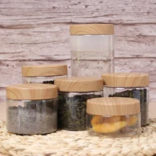 

100/200/300/500/800/1000ml Clear Plastic Jar With Anti-wood Lid Refillable Storage Box Empty Face Cream Makeup Travel Containers