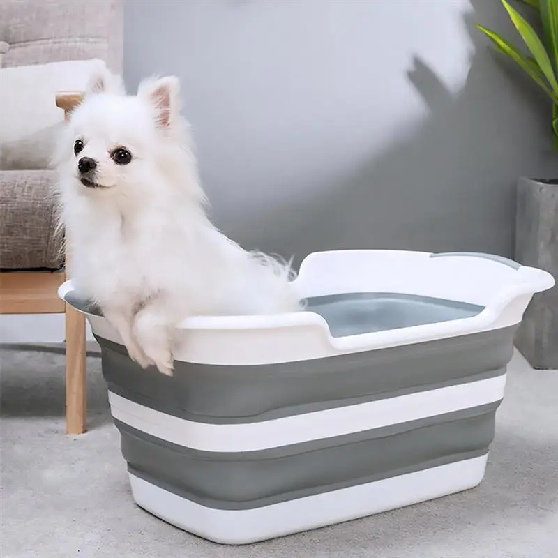 

1pc Foldable Pet Tub Pet Cat Dogs Household Bathing Tub Cat Dog Bath Tub For Bathing Pet Supplies Clothing Storage