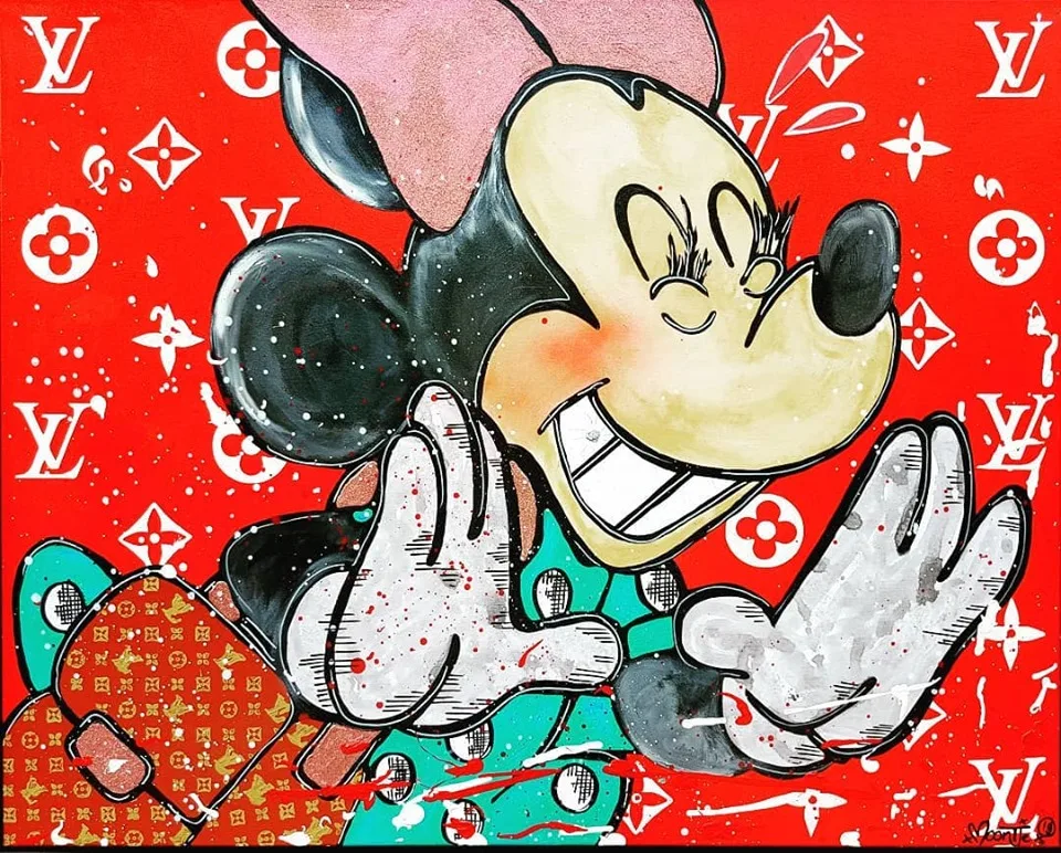 Hand painted pop art Alec Monopoly graffiti popular oil painting on canvas large wall picture | Дом и сад