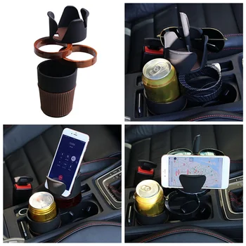 

Multifunction Car Drink Cup Stand Phone Sunglasses Holder Adapter 360°Rotating Adjustable Coffee Water Mug Support Car Styling