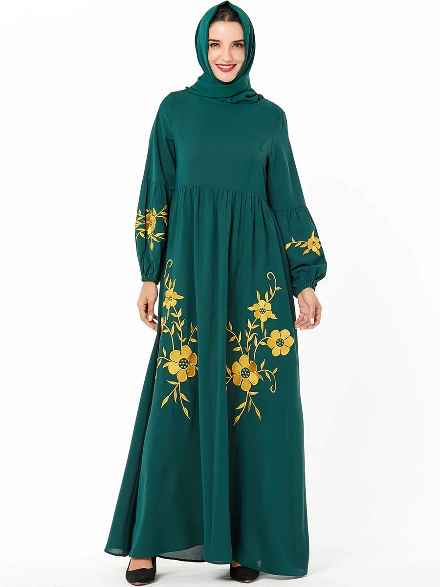 BNSQ мусульманское платье-Абая кафтан одежда Jilbab вышивка Макси Турция Кафтан марокканское элегантное женское вечернее платье Ома индийский халат платье