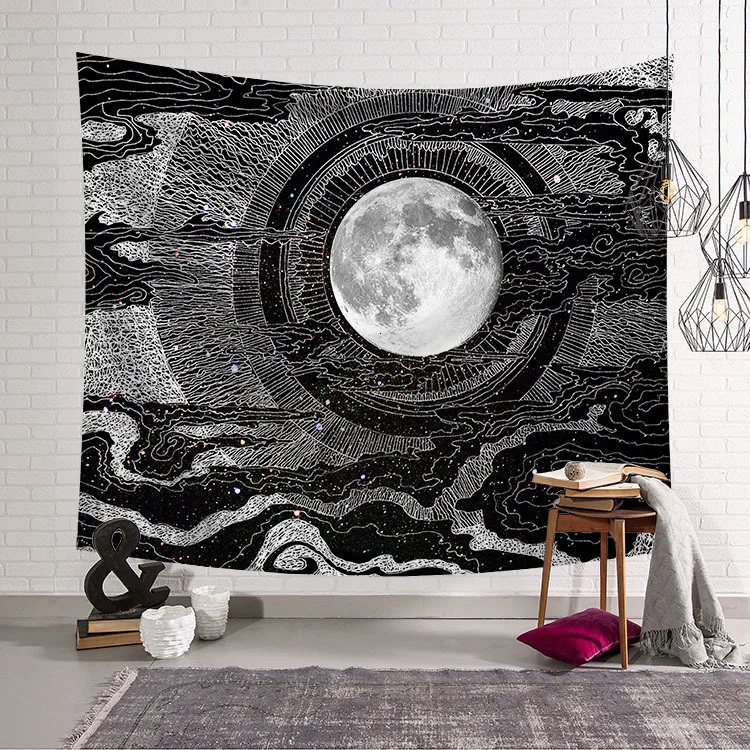 

India Mandala Art Wall Hanging Tapestry Sun Moon Printed Hippie Macrame Tapestry Throw Rug Blanket Yoga Mat Home Decor Blanket