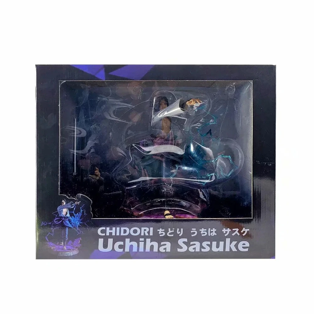 Наруто аниме модель Chidori Ver у героя мультфильма Саскэ Утиха GK фигурку 28 5 см
