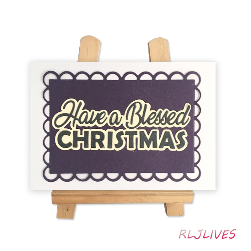 

Blessed Christmas Letter Metal Cutting Dies Stencils for DIY Scrapbooking Stamp/photo album Decorative Embossing DIY Paper Cards
