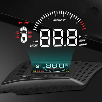 

HUD Auto Car Head Up Display Windshield Screen Projector Security Alarm Overspeed RPM Voltage For Honda CR-V G5 2017-2020