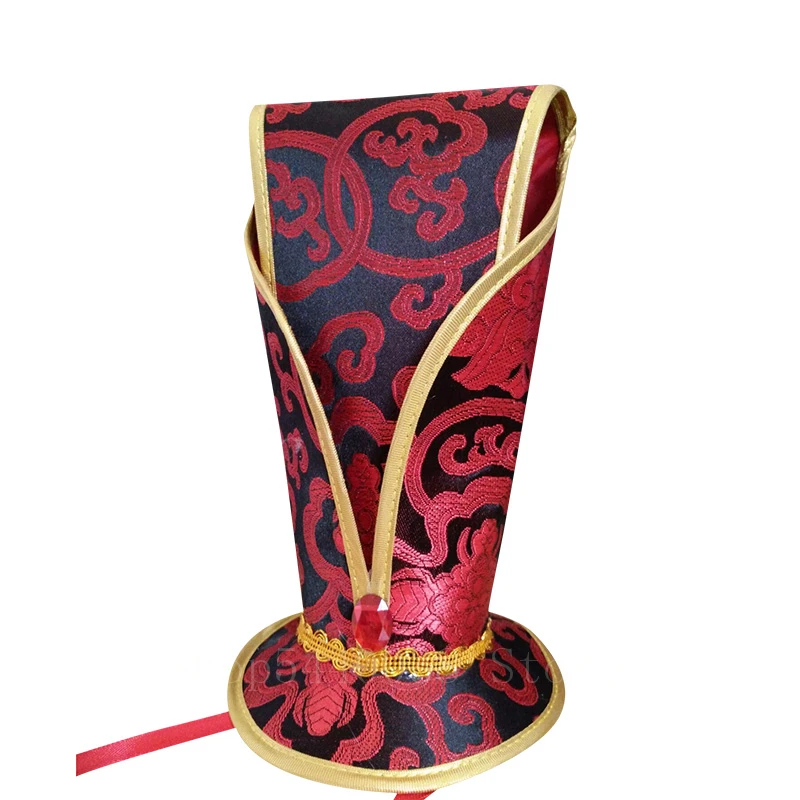 Red Headwear Китайское традиционное платье ханьфу, новогоднее Восточное Старинное платье для сцены, народные танцевальные костюмы династии Хань, маскарадные халаты - Цвет: Red Headwear
