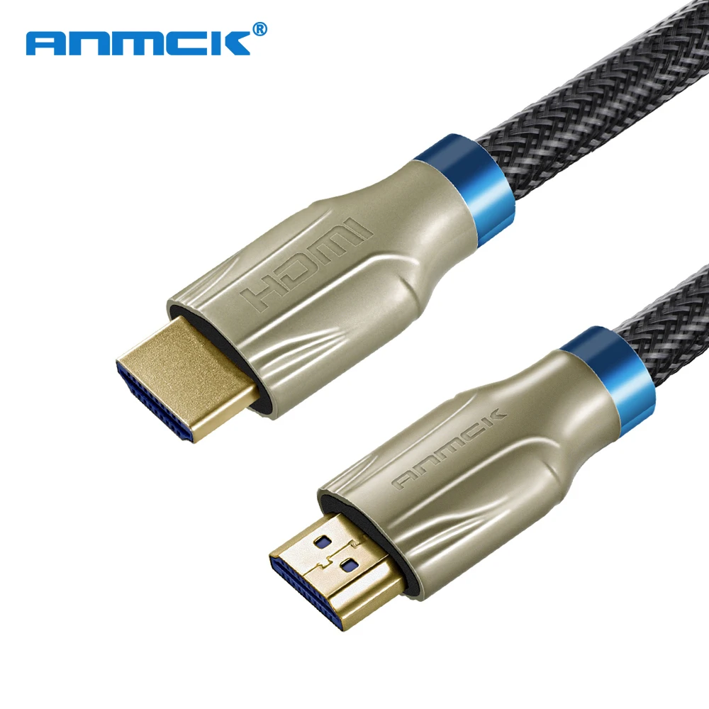 Anmck 3 м 5 м 10 м HDMI кабель 4K @ 60Fps 2,0 HDMI к HDMI 3D 1080 P Чистая медь Плетеный 15 М HD удлинитель Кабель для ТВ коробка проектор