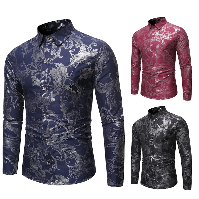 

Top men,shirt men,men's shirts,fashion casual shirts,printed shirts, men's lapel shirts, long sleeve shirt men, men's clothing,