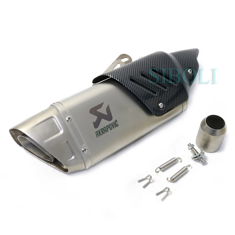 51 мм Akrapovic мотоцикл глушитель поддельные копии углеродного волокна Выхлопной Трубы для suzuki gsr 600 bws 125 pcx 125 aerox - Цвет: B