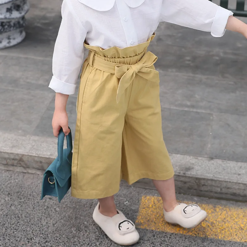 Girls Casual Pants Autumn Korean-style Children Loose Pants Princess-Style Children