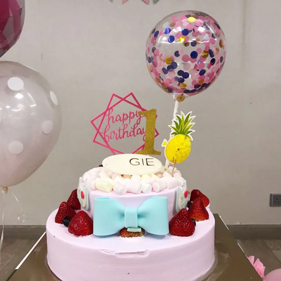 5 дюймовый телефон украшение для торта с бумажной лентой|Воздушные шары и