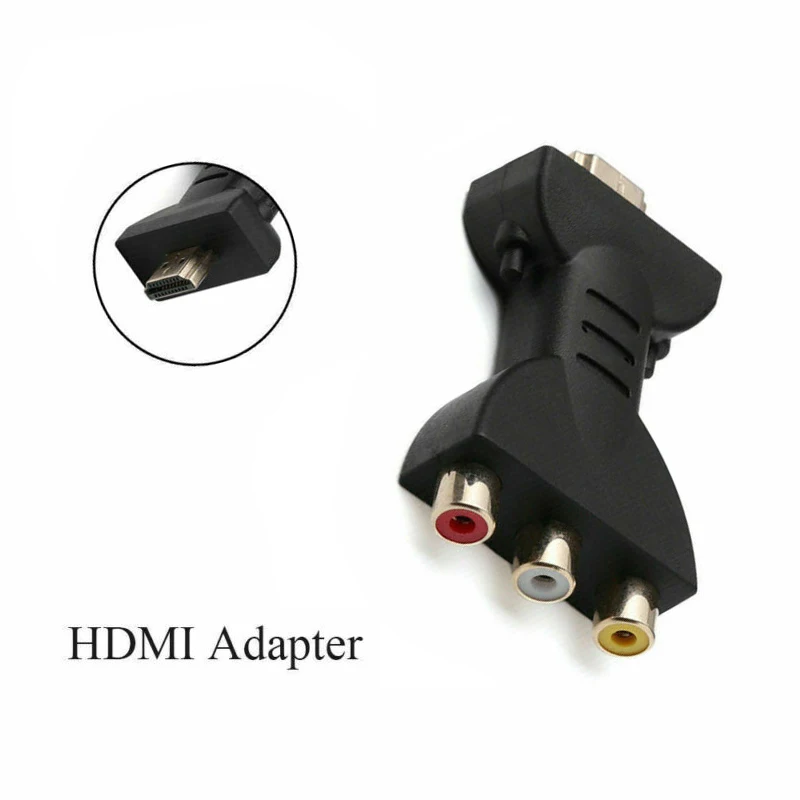 AV цифровой сигнал HDMI на 3 RCA аудио адаптер компонентный конвертер видео HDMI штекер на 3 RCA видео и аудио адаптер RGB цвет