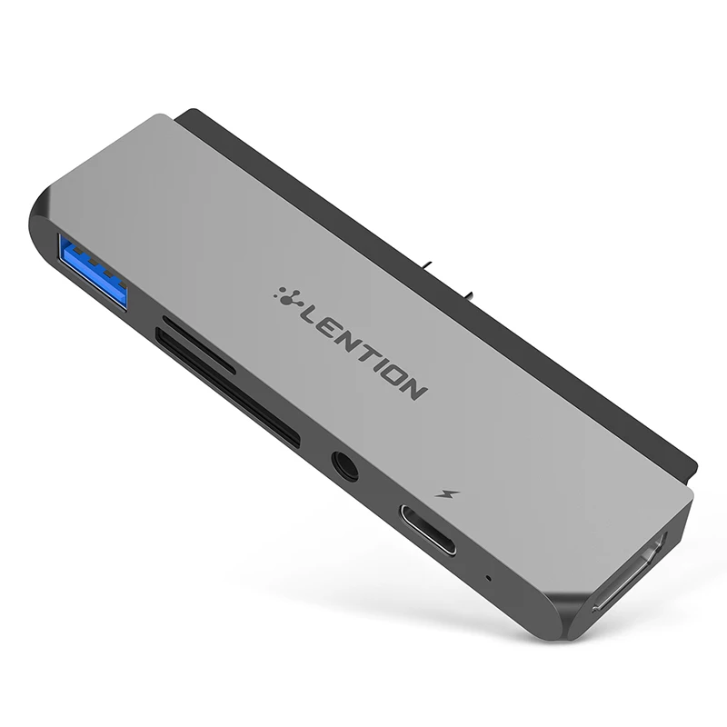  USB C Multi-Port Hub for New iPad Pro 11/12.9 with 4K HDMI USB 3.0 SD/Micro SD Card Readers Power D