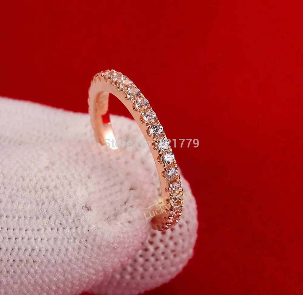 TR005 ювелирные изделия 0.72CT sona Имитация драгоценного камня Бесконечность серебряного цвета обручальные кольца для женщин, одноцветные обручальные кольца белого золота