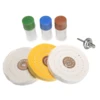 7pcs 3Types Metal Polishing Buffing Wheel Kit Cleaning Polishing Compounds Buffing Padsteel Buffing Pad With 1/4