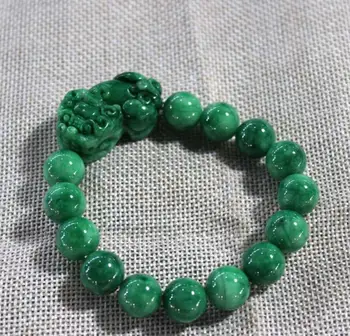 

Fashion jewelry Free Shipping Burma jade bracelet green jade pixiu bracelets men and women lovers drop shipping
