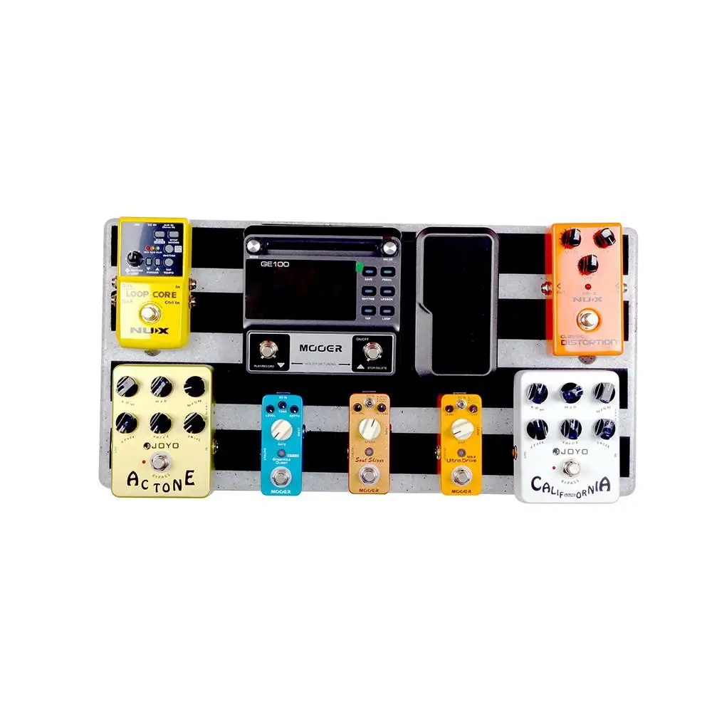 

Mini Electric Guitar Effects PedalBoard Portable Integrated Effects Board Hide Power Cables Effects Pedal Boards RockBoard