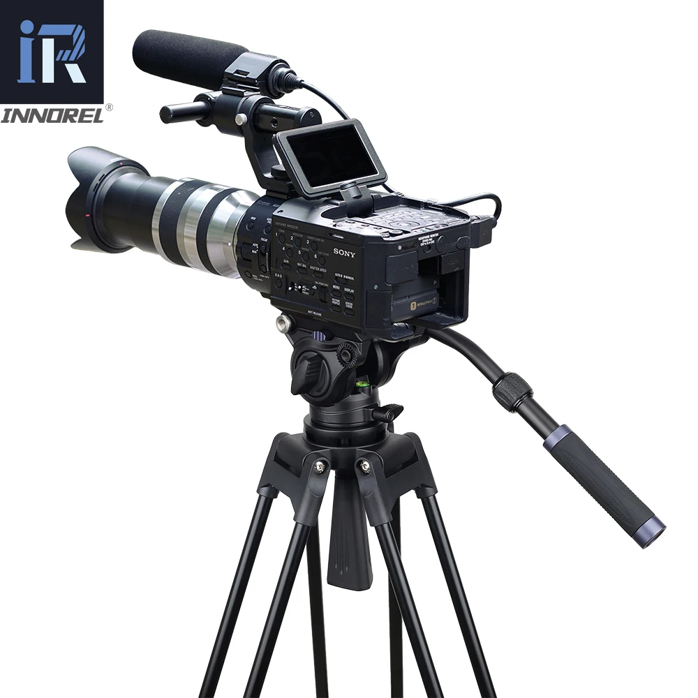 INNOREL VT80 Professional Aluminum Video Tripod Hydraulic Fluid Video Head Camera Tripod For Dslr Camera Dv 185CM 12kg Max Load
