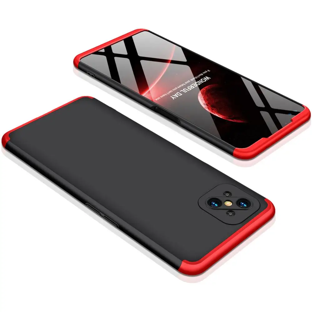 

For OPPO Reno 4Z Case 360 Degree Full Body Hard Cover Case For OPPO A92S Hybrid Shockproof Case + Tempered Glass Film Reno 4Z