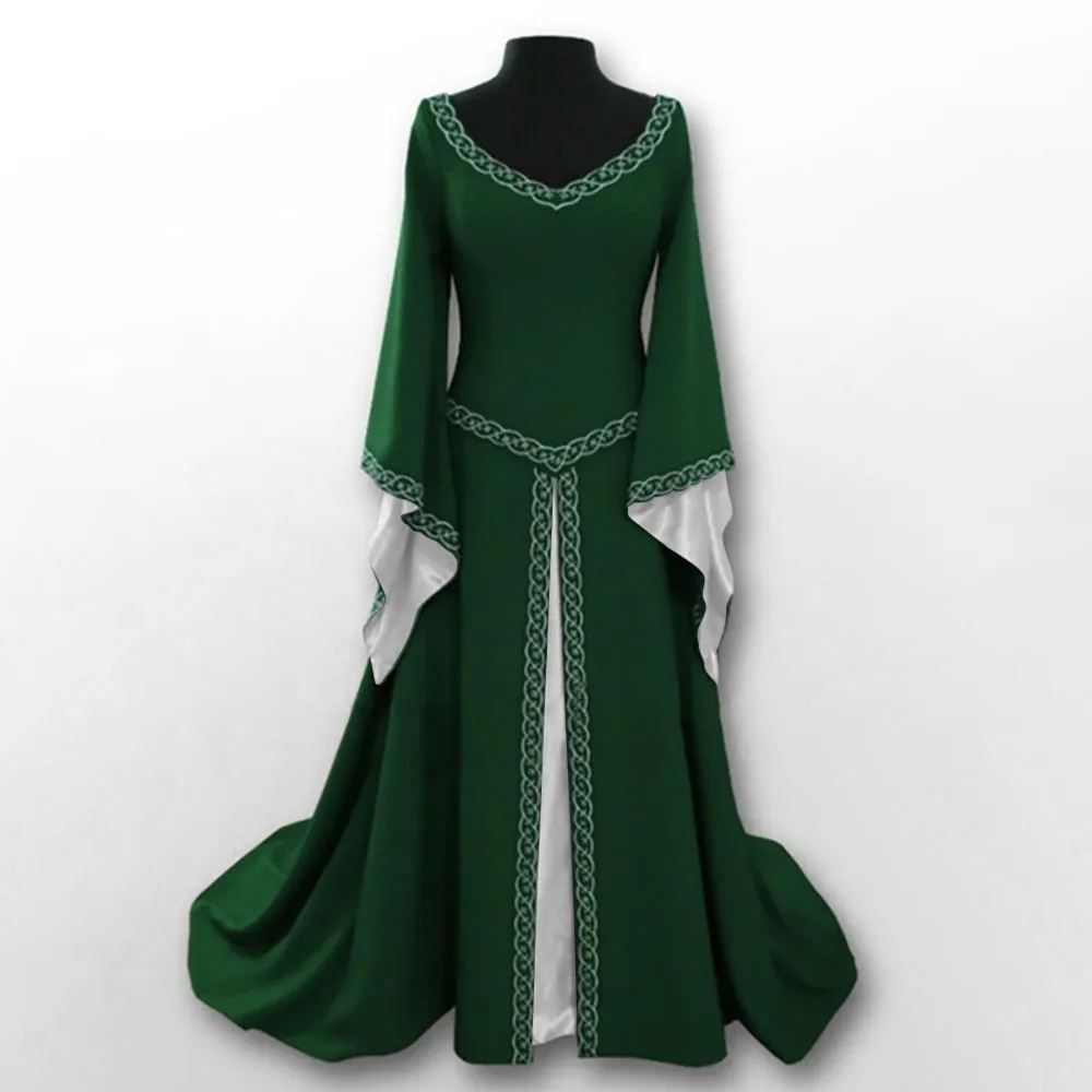 Women 18th Century Medieval Costumes Mid Modern Long Dress for Woman Cosplay European Party Traditional Retro Dresses Costume | Женская