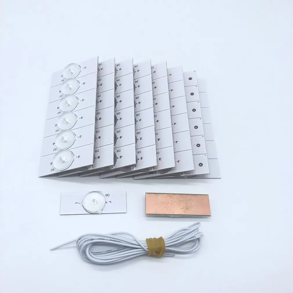50 шт./20 шт. 3 в 6 SMD лампы с оптической линзой Fliter для 32 65 дюймов светодиодный ремонт