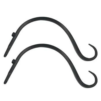 

2pcs Weatherproof Indoor Outdoor Wrought Iron Wall Mounted Balcony Plant Hanger Easy Install Fence Posts Hanging Basket Bracket