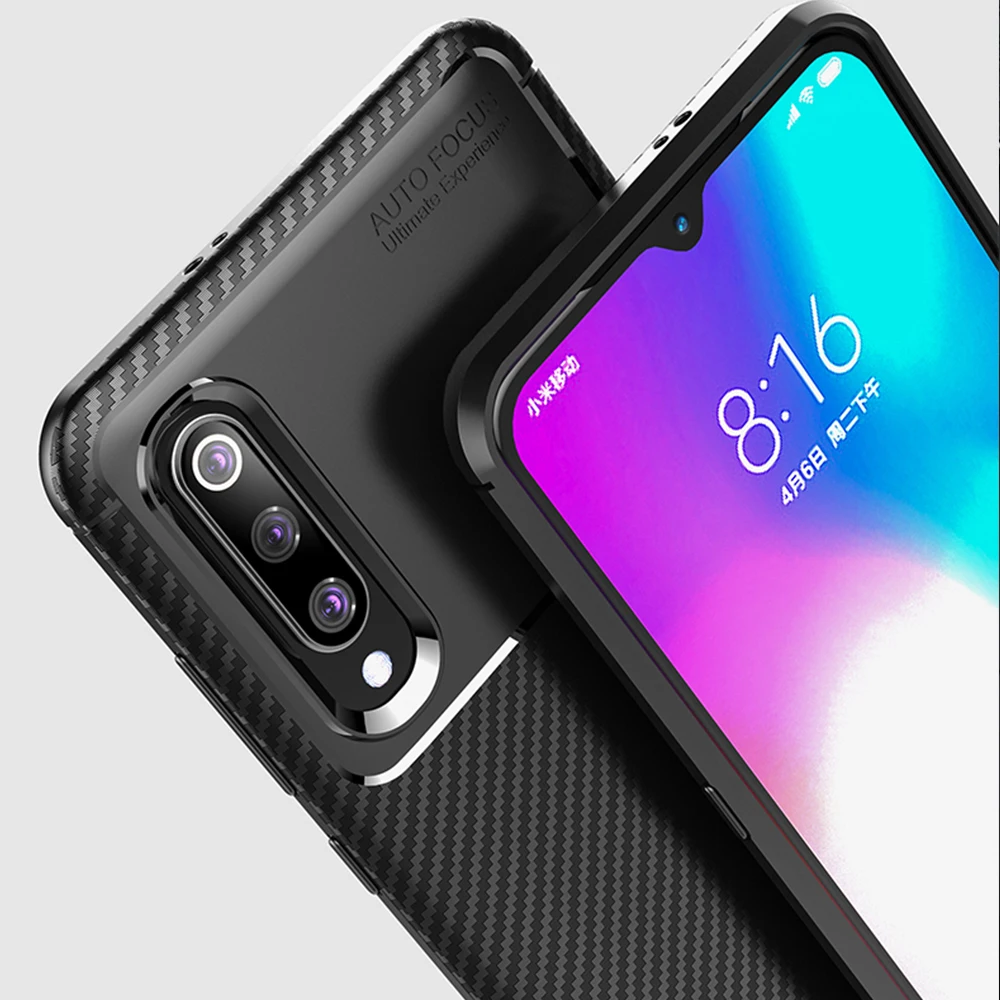 Для Xiaomi mi 9 Lite чехол роскошный чехол из углеродного волокна полный защитный чехол для телефона для mi CC9 mi 9 Lite чехол противоударный тонкий бампер