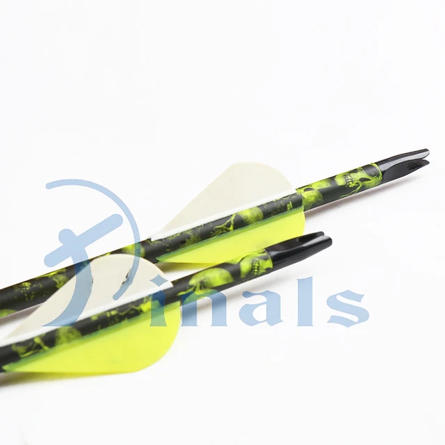  US $59.54 INALS Archery Carbon Arrows Spine 30Inch Skull Camo Skin Shafts Vanes Compound 