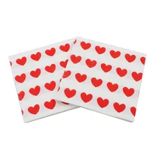 [Доступно в настоящее время] цветные свадебные салфетки с принтом сердца бумажное полотенце Kleenex RUWD-22