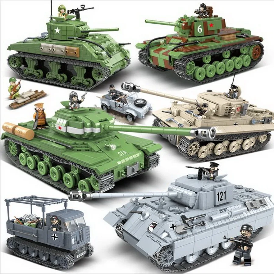 

Crown Tanks Military Series Building Blocks Compatible LEGO Small Particles Children DIY Assembled Educational Toy Boy