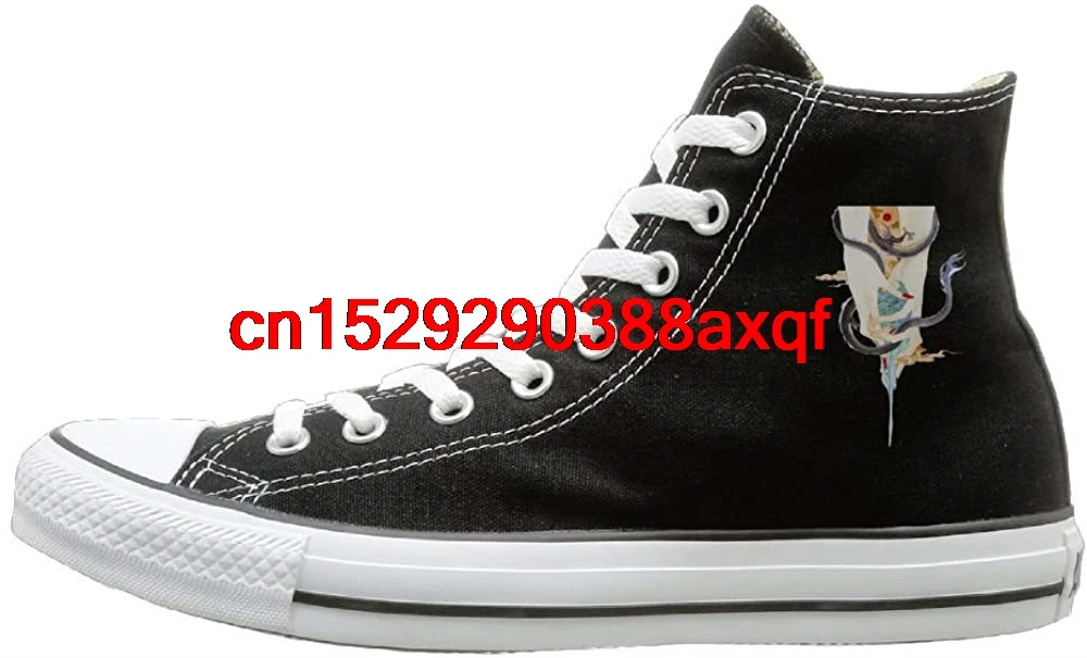 

Unisex Casual Shoes Boys and Girls Sports Shoes Dragon Totem Canvas Shoes High Top Casual Black Sneakers Unisex Style