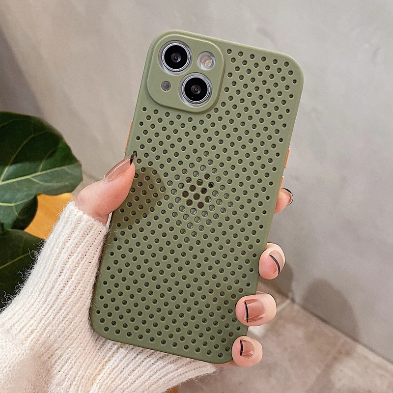 Breathable Cooling Candy Color Phone Case - Soft TPU Cover