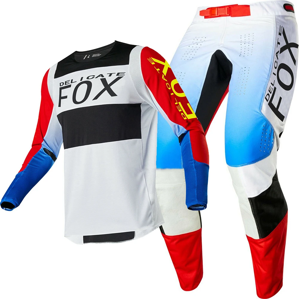 NAUGHTY FOX MX/ATV Racing 360 Linc Jersey& Pant Combo серый/оранжевый MX ATV набор для мотокросса - Цвет: 2