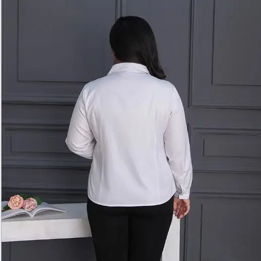 Женская рубашка, blusas ropa mujer talla grande, 4xl, 5xl, 6xl, белая блузка, рубашка, весна-лето, большие размеры, 9XL,, Blusas, топы M275