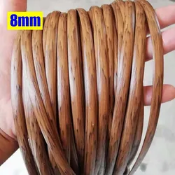 Tissage en rotin synthétique, 10 mètres, Style rétro bois PE dégradé plat, tige en plastique, corde pour la réparation de tricot, chaise à domicile 