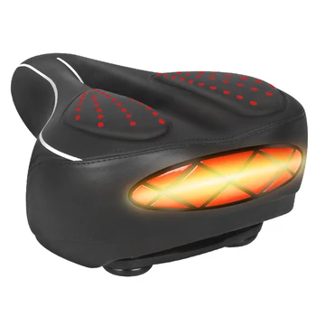 

Silicone Thickened Bike Saddle Mountain Bike Seat Cushion Breathable Riding Seat Cushion for Bike Sports Outdoor (Red and Black)
