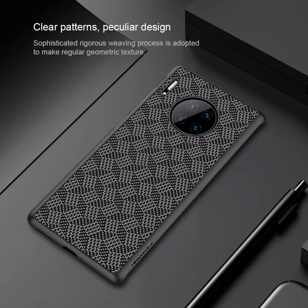 Для huawei mate 30 Pro чехол NILLKIN плед из синтетического волокна чехол для телефона для huawei mate 30 pro Карбон PP пластиковая задняя крышка