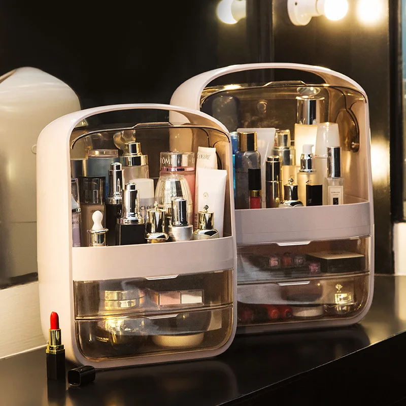 Super Large Waterproof and Dustproof Cosmetic Box High quality Cosmetic Receiving Box Shelf Your Mobile Beauty 5