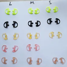 Moule d'oreille Radio bidirectionnel, oreillettes de remplacement pour Tube à bobine acoustique, écouteurs petits, moyens, grands, clairs, noirs, rouges, jaunes, blancs