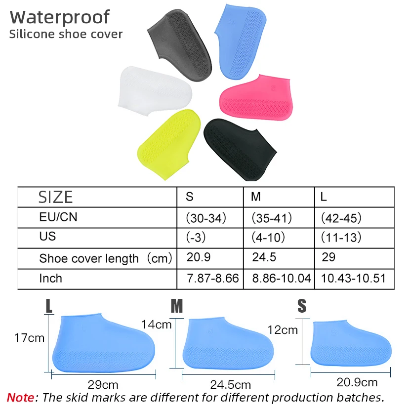 Waterproof-Shoe-Cover-Silicone-Material-Unisex-Shoes-Protectors-Rain-Boots-for-Indoor-Outdoor-Rainy-Days-Non