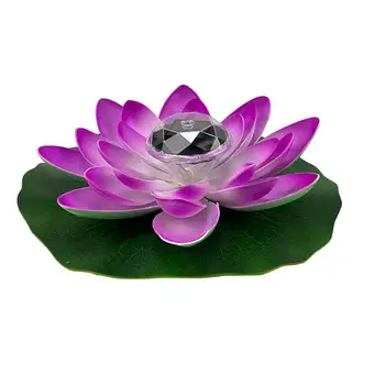 

Water Floating Lotus Light Solar Lotus Lamp Wishing Light for Courtyard Pool