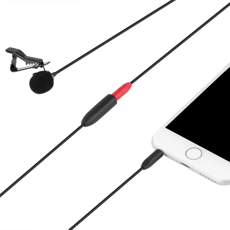 ABKT-Saramonic Sr-Lmx1+ петличный клип-на микрофон для смартфонов с 4M Удлинительный кабель профессиональный видео микрофон