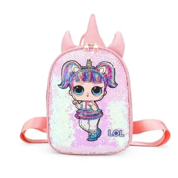 

L.O.L.surprise !Dropshipping Sequins Backpack Fashion LOL Sequin School Backpack Girls Student Panelled Zipper Travel Backpack