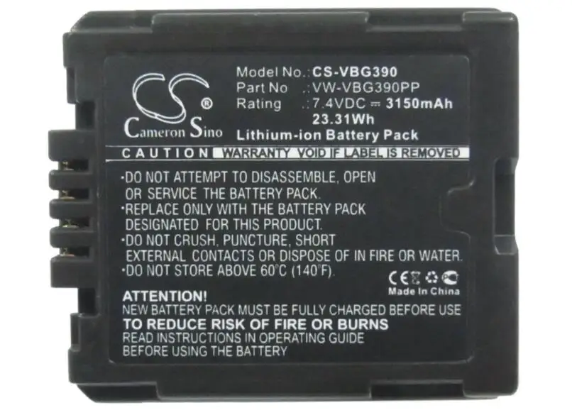 Cameron sino 3150 мА/ч, батарея для цифрового фотоаппарата PANASONIC AG-HMC150 AG-HMC40 AG-HMC70 HDC-DX1 HDC-DX3 HDC-HS100 HDC-HS100GK HDC-HS20 HDC-HS200
