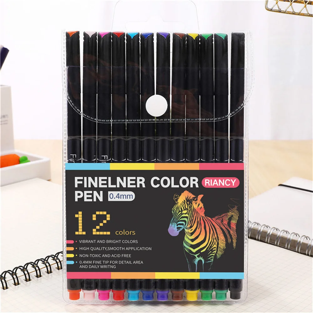  RIANCY Set of 48 Sipa Fine Tip Pens 0.4mm Felt Tips