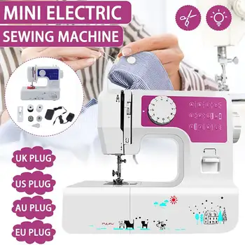 

Electric Mini 12 Stitches Sewing Machine Household Multifunction Double Thread And Speed Free-Arm Crafting Mending W/ LED Light