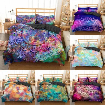 

Homesky Luxury Mandala Bedding Sets Paisley Pattern India Duvet Cover Twin Full Queen King Quilt Cover pillowcase Bed Linen